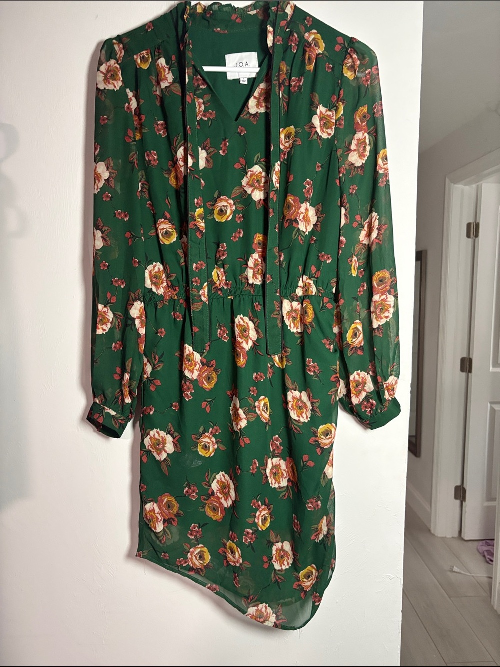 J.O.A. (Just One Answer) green floral dress size small